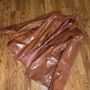 Vinyl brown blazer